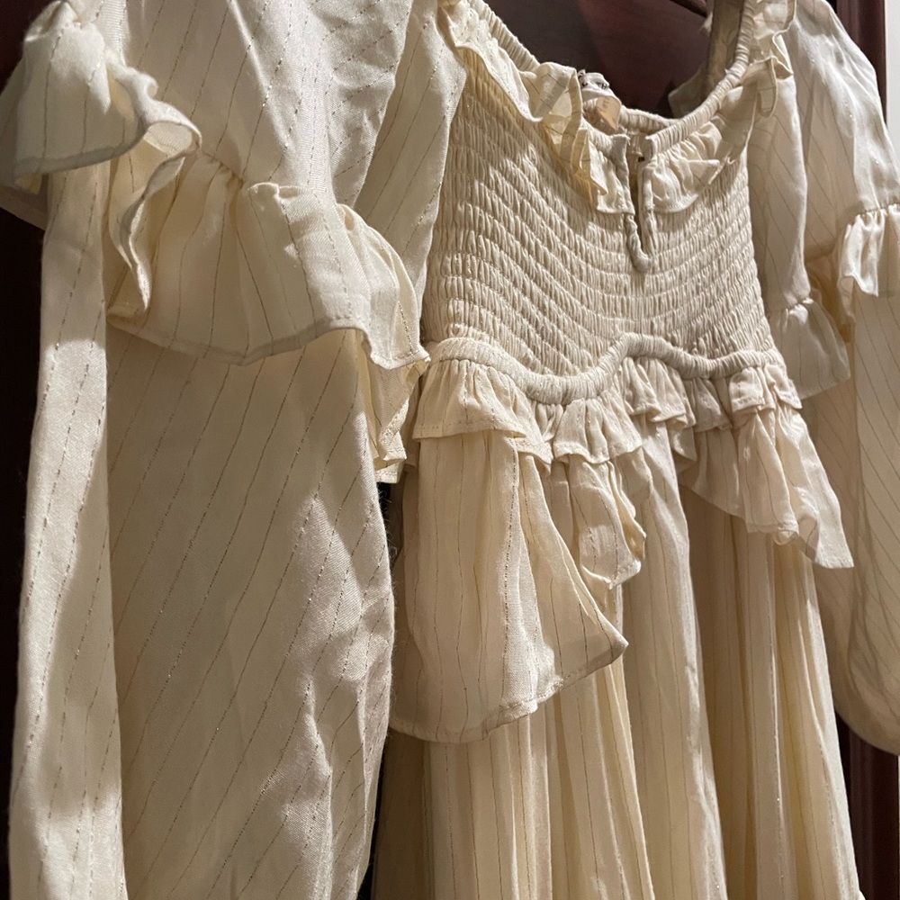 Spell Cream Ruffled Off-Shoulder Maxi Dress - Picture 3 of 4